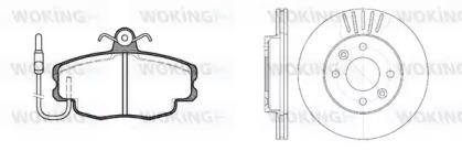 Woking 80413.01 Комплект гальмівних дисків з колодками Woking 80413.01 Комплект гальмівних дисків з колодками