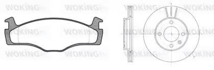 Woking 80713.00 Комплект гальмівних дисків з колодками