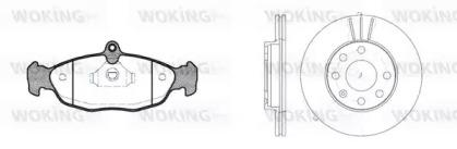 Woking 82933.02 Комплект гальмівних дисків з колодками Woking 82933.02 Комплект гальмівних дисків з колодками