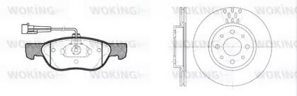 Woking 84873.01 Brake set discs pads