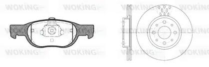 Woking 84883.01 Комплект гальмівних дисків з колодками