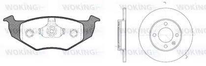 Woking 87093.00 Комплект гальмівних дисків з колодками Woking 87093.00 Комплект гальмівних дисків з колодками