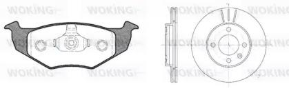 Woking 87093.04 Комплект гальмівних дисків з колодками Woking 87093.04 Комплект гальмівних дисків з колодками