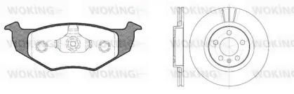 Woking 87093.05 Brake set discs pads