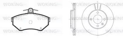 Woking 87313.04 Комплект гальмівних дисків з колодками Woking 87313.04 Комплект гальмівних дисків з колодками
