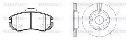 Woking 88533.01 Комплект гальмівних дисків з колодками Woking 88533.01 Комплект гальмівних дисків з колодками