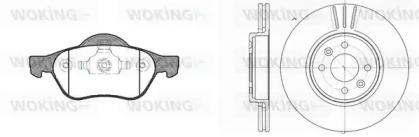 Woking 88623.01 Brake set discs pads Woking 88623.01 Brake set discs pads