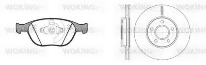 Woking 88843.00 Комплект гальмівних дисків з колодками Woking 88843.00 Комплект гальмівних дисків з колодками