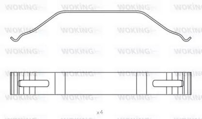 Woking ACA8517.00 Монтажний комплект гальмівних колодок Woking ACA8517.00 Монтажний комплект гальмівних колодок