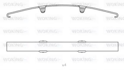 Woking ACA8523.00 Монтажний комплект гальмівних колодок Woking ACA8523.00 Монтажний комплект гальмівних колодок