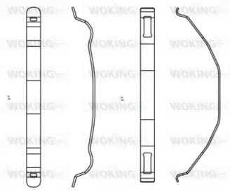 Woking ACA8526.00 Монтажний комплект гальмівних колодок Woking ACA8526.00 Монтажний комплект гальмівних колодок