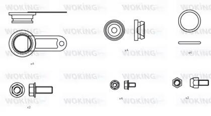 Woking ACA8527.00 Монтажний комплект гальмівних колодок Woking ACA8527.00 Монтажний комплект гальмівних колодок