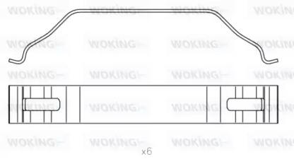 Woking ACA8528.00 Монтажний комплект гальмівних колодок Woking ACA8528.00 Монтажний комплект гальмівних колодок