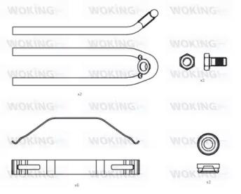 Woking ACA8529.00 Монтажний комплект гальмівних колодок Woking ACA8529.00 Монтажний комплект гальмівних колодок