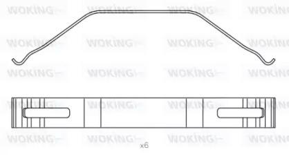 Woking ACA8532.00 Монтажний комплект гальмівних колодок Woking ACA8532.00 Монтажний комплект гальмівних колодок