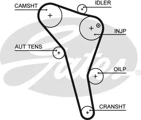 Gates 5622XS Belt timing Gates 5622XS Belt timing