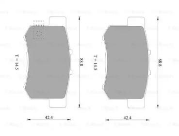 Bosch 0 986 AB9 197 Brake pads