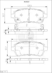 NPS M360A67 Колодки гальмівні