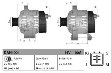 Denso DAN1021 Генератор Denso DAN1021 Генератор