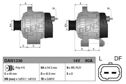 Denso DAN1336 Генератор Denso DAN1336 Генератор