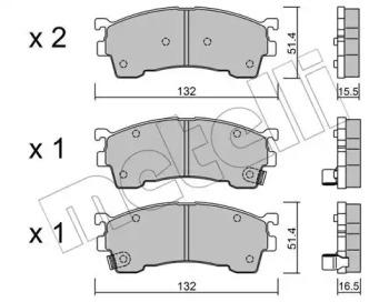 Metelli 22-0223-1 Колодки гальмівні