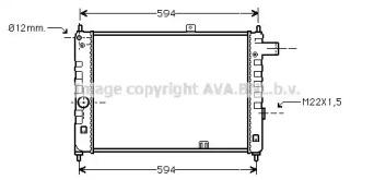 Ava OL2156 Радіатор охолодження двигуна