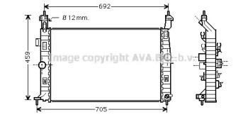 Ava OL2583 Радіатор охолодження двигуна Ava OL2583 Радіатор охолодження двигуна
