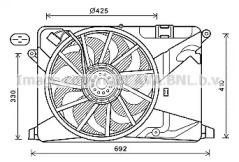 Ava OL7669 Fan and motor assy Ava OL7669 Fan and motor assy
