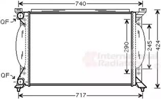 Van Wezel 03002195 Радіатор охолодження двигуна Van Wezel 03002195 Радіатор охолодження двигуна