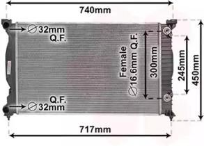 Van Wezel 03002241 Радіатор Van Wezel 03002241 Радіатор