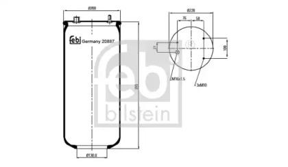 Febi 20887 Пневмоподушка