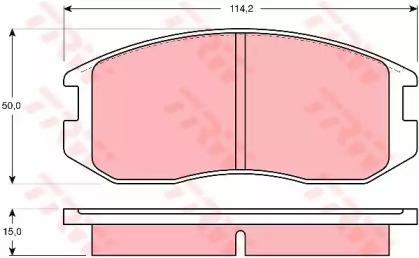 TRW GDB1129 Колодки гальмівні