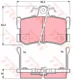 TRW GDB1169 Brake pads TRW GDB1169 Brake pads