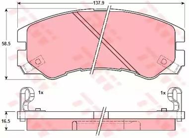 TRW GDB1186 Brake pads TRW GDB1186 Brake pads