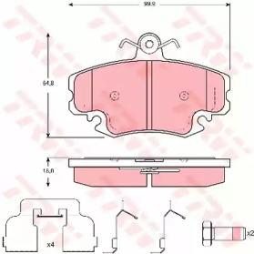 TRW GDB1635 Brake pads