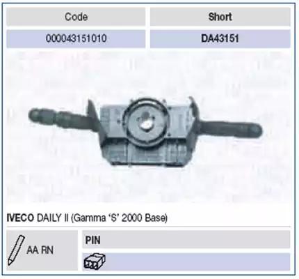 Magneti Marelli 000043151010 Housing asy steering column Magneti Marelli 000043151010 Housing asy steering column