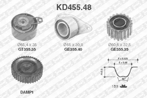 SNR KD455.48 Ремінь ГРМ комплект SNR KD455.48 Ремінь ГРМ комплект