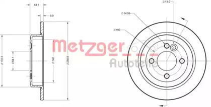 Metzger 6110105 Brake disc