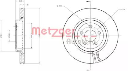 Metzger 6110127 Диск тормозной