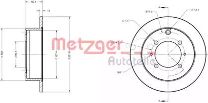 Metzger 6110221 Brake disc Metzger 6110221 Brake disc