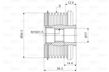 Valeo 588002 Шкив генератора Valeo 588002 Шкив генератора