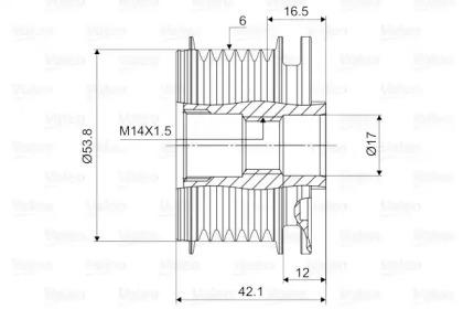 Valeo 588011 Шкив генератора Valeo 588011 Шкив генератора