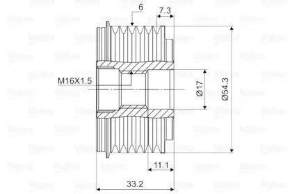 Valeo 588015 Механізм вільного ходу генератора Valeo 588015 Механізм вільного ходу генератора