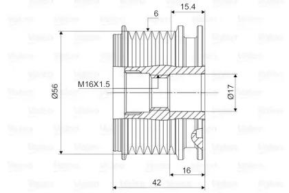 Valeo 588024 Шкив генератора Valeo 588024 Шкив генератора