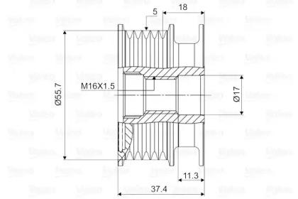 Valeo 588034 Шкив генератора Valeo 588034 Шкив генератора