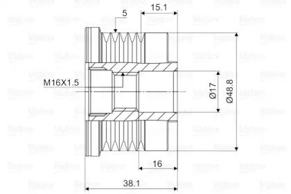 Valeo 588038 Шкив генератора