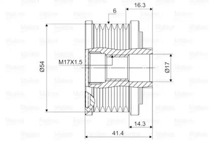 Valeo 588045 Механізм вільного ходу генератора Valeo 588045 Механізм вільного ходу генератора