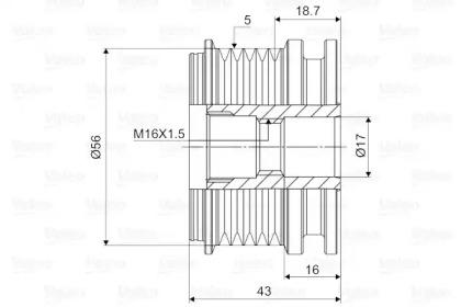 Valeo 588066 Механізм вільного ходу генератора Valeo 588066 Механізм вільного ходу генератора