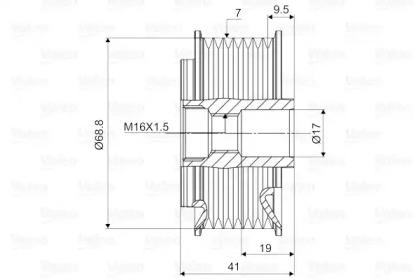 Valeo 588075 Шкив генератора Valeo 588075 Шкив генератора