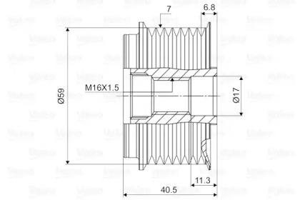 Valeo 588079 Шкив генератора Valeo 588079 Шкив генератора